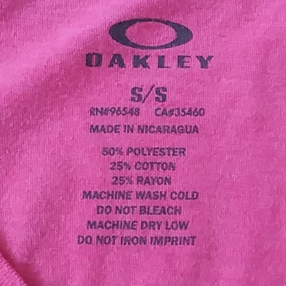 Oakley O-Logo V-Neck Pink Tee - Picture 2 of 6